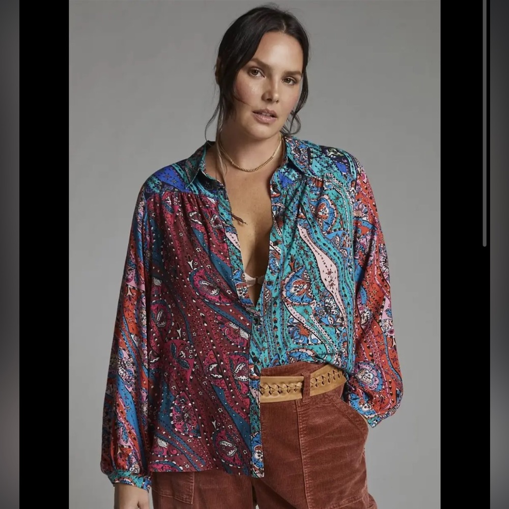 The Paz Buttondown Shirt by Maeve in XXL